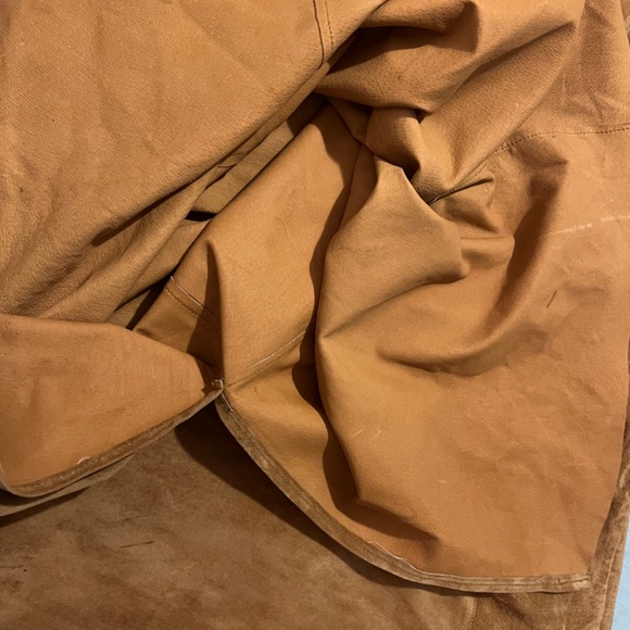 RALPH LAUREN SUEDE 22W MIDI SKIRT MAX WAIST 42 INCHES CAMEL TAN - Picture 13 of 14